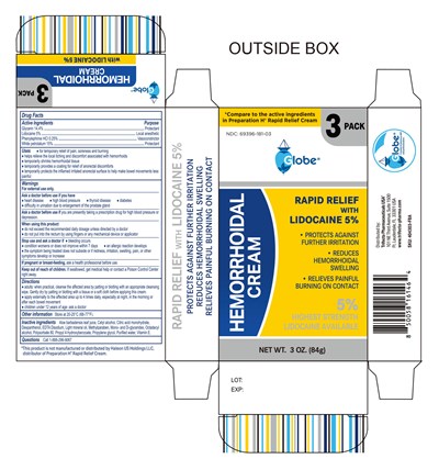 404303-fba Globe Hemorrhoidal Cream With Lidocaine 1oz 3pk_box 022326 Cder (404303 Fba Globe Hemorrhoidal Cream With Lidocaine 1oz 3pk Box 022326 Cder)